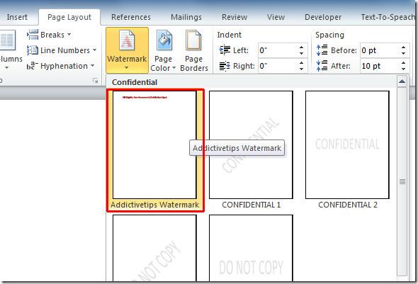 Organizator bloków konstrukcyjnych programu Word 2010