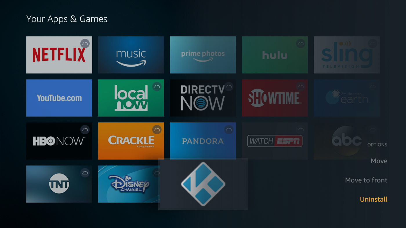 Amazon Fire StickまたはFire TVからKodiをアンインストールする方法