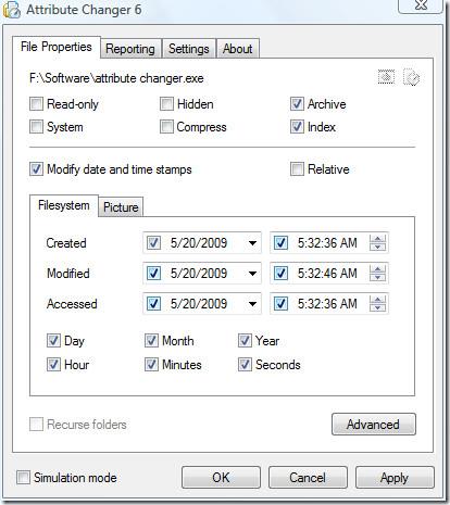 Tukar Atribut Fail/Folder, Tarikh dan Masa Dengan Pengubah Atribut Tukar Atribut Fail/Folder, Tarikh dan Masa Dengan Pengubah Atribut