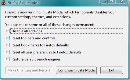 Cara Menjalankan Firefox Dalam Mod Selamat
