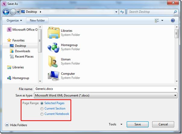 將 OneNote 2010 筆記本儲存為 Doc、Docx、PDF 格式