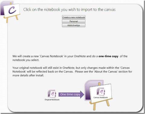 OneNote 2007 および 2010 用 Canvas アドオン