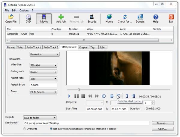 XMedia Recode: محول وسائط متقدم يدعم قائمة ضخمة من التنسيقات