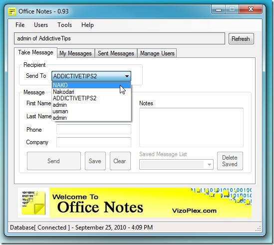 Invia note d'ufficio ai tuoi colleghi all'interno della LAN (rete locale)