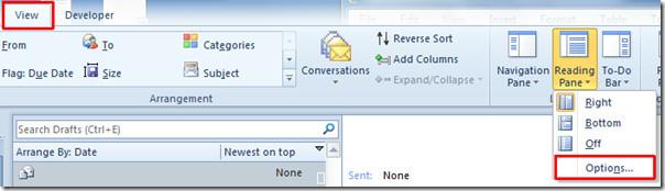 Outlook 2010: marcar itens como lidos quando visualizados no painel de leitura