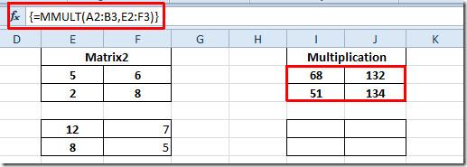 Excel 2010 矩陣乘法（MMULT）