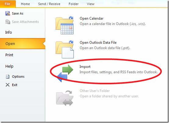 如何將聯絡人從 Excel 檔案匯入 Outlook 2010