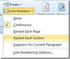 Word 2010: Belgeye Satır Numarası Ekleme