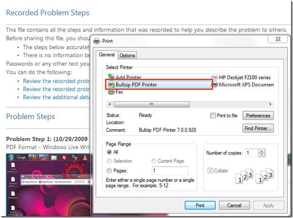 MHTML'den PDF'e – Sorun Adımları Kaydedicisini PDF Formatında Kaydetme