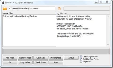Как мгновенно исправить видеофайл AVI с помощью DivFix++