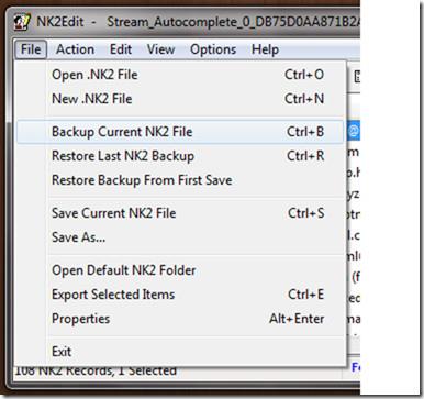 NK2Edit: Editar arquivo de cache de endereços de preenchimento automático do Outlook