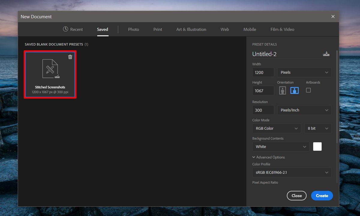 Como criar uma predefinição de tela personalizada no Photoshop