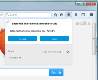 So starten Sie eine Unterhaltung mit Firefox Hello