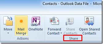 Outlook 2010 通訊錄聯絡人使用者指南