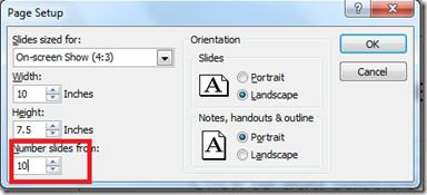 PowerPoint 2010 技巧：變更預設投影片編號
