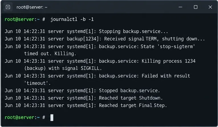 修正 SUSE Linux 伺服器在 systemd 關閉時重新啟動掛起的問題