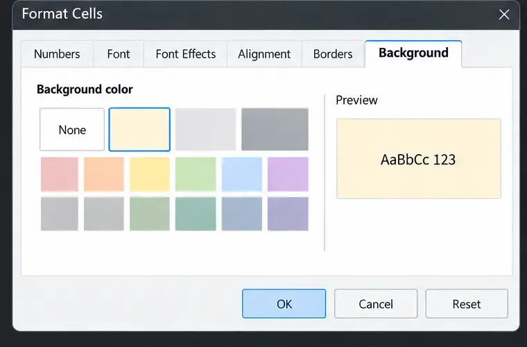 Solucionar problemas de visibilidad del texto en modo oscuro en LibreOffice Calc