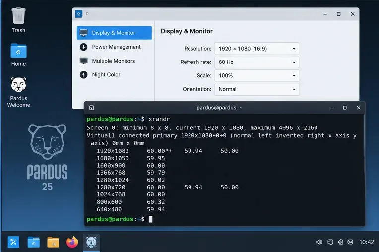修正 Pardus KVM 虛擬機器中顯示解析度卡在 1024x768 的問題
