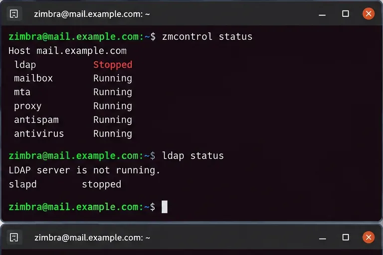 Solucionar el error de arranque de Zimbra "El servidor LDAP no responde": una guía práctica de recuperación.