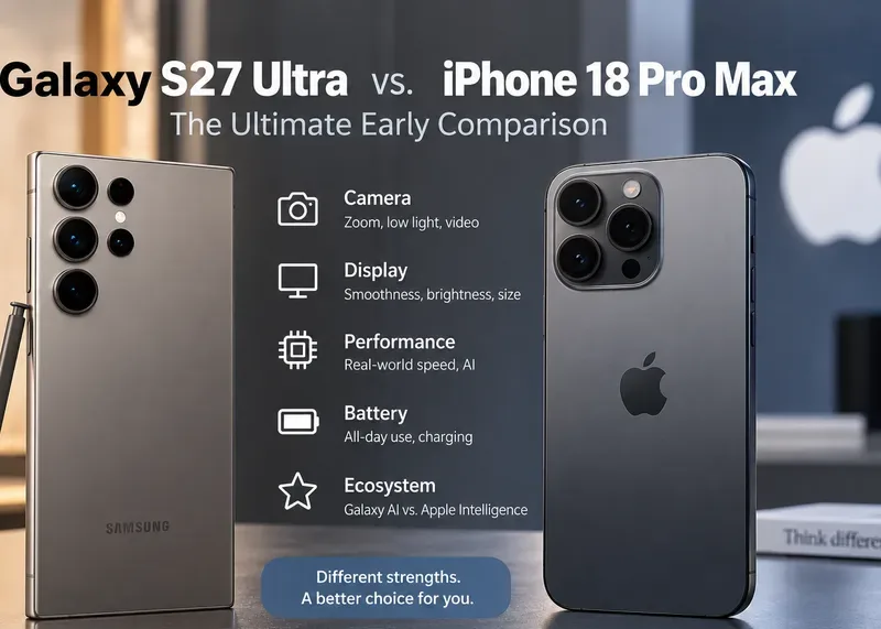 Galaxy S27 Ultra kontra iPhone 18 Pro Max: najlepsze wczesne porównanie