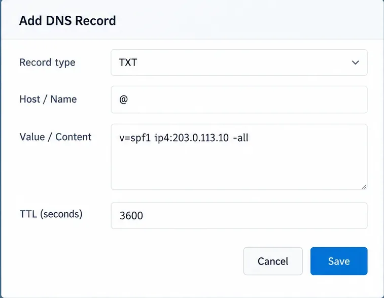 كيفية تكوين سجلات DKIM وSPF وDMARC لخادم Zimbra