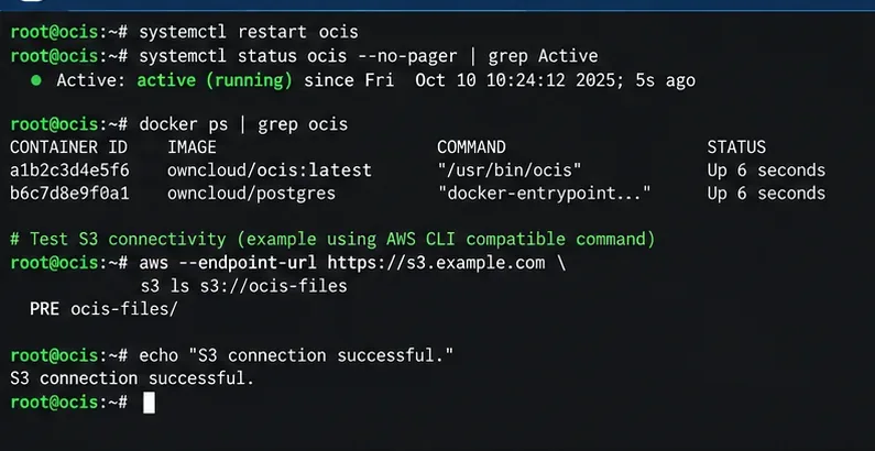 Cómo configurar el almacenamiento de objetos S3 para ownCloud Infinite Scale