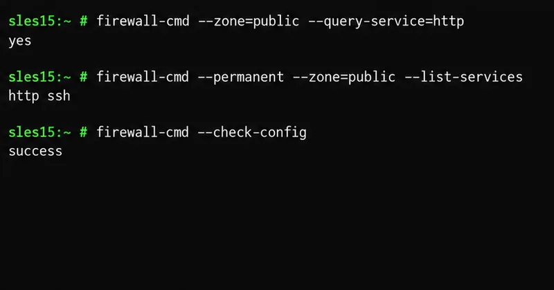 วิธีการตั้งค่าไฟร์วอลล์ SLES 15 ด้วย firewall-cmd