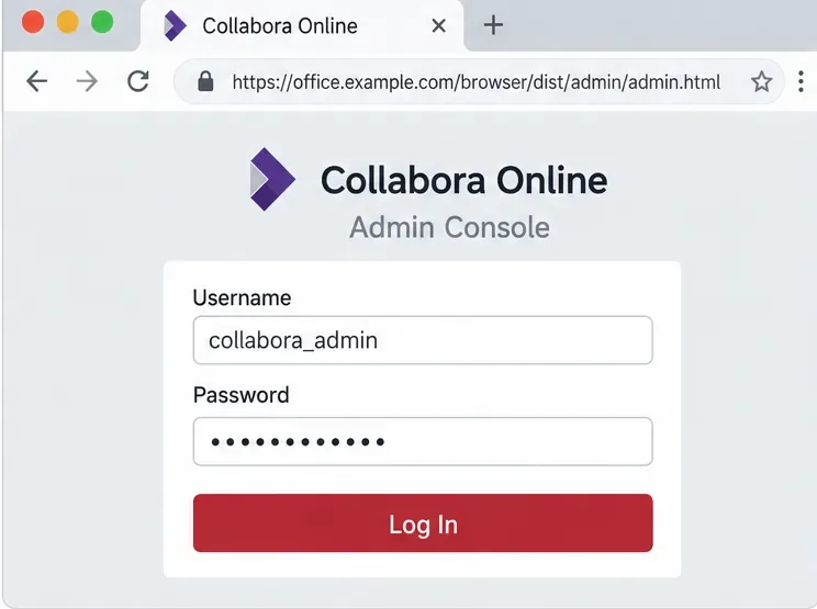 Collabora Online 관리자 콘솔 비밀번호 설정 방법