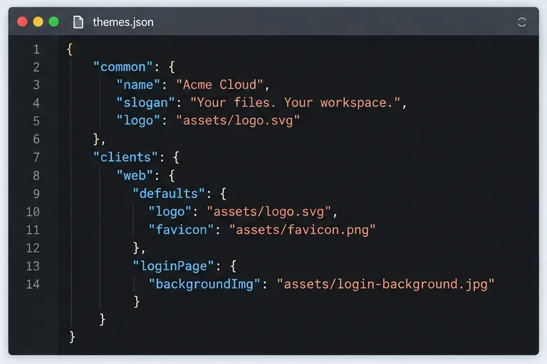 كيفية تخصيص ألوان العلامة التجارية والسمات في واجهة مستخدم الويب الخاصة بـ ownCloud