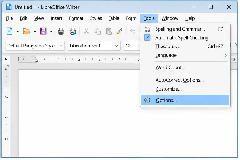 Cómo desactivar la telemetría y la recopilación de datos en LibreOffice
