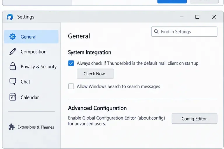 Thunderbirdの「サーバーがTLS 1.2をサポートしていません」というセキュリティ警告を修正する方法