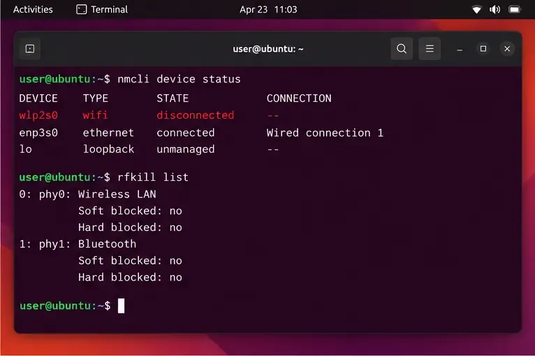 วิธีแก้ไขปัญหาการตัดการเชื่อมต่อ Wi-Fi หลังจากเข้าสู่โหมดพักเครื่องใน Ubuntu 24.04