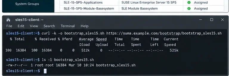 วิธีการลงทะเบียนเครื่อง SLES 15 ใน SUSE Manager แบบออฟไลน์
