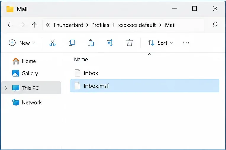 Mozilla Thunderbirdで破損した受信トレイインデックス（.msfファイル）を修復する方法