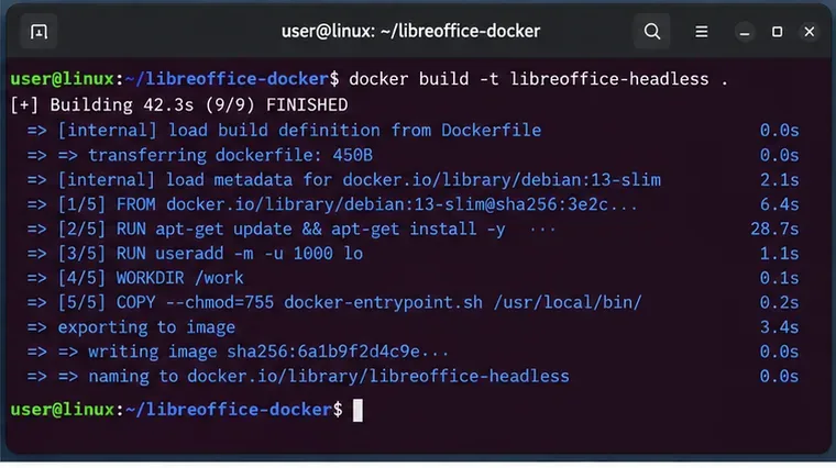 Come eseguire LibreOffice in modalità headless all'interno di un container Docker
