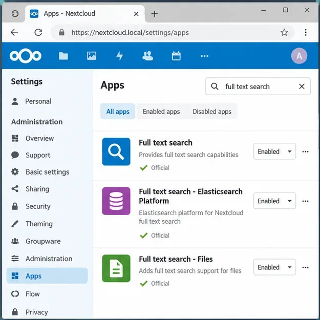 Elasticsearch 8 を使用して Nextcloud で全文検索を設定する方法