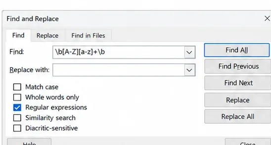 Cómo usar expresiones regulares en la función Buscar y reemplazar de LibreOffice para edición avanzada