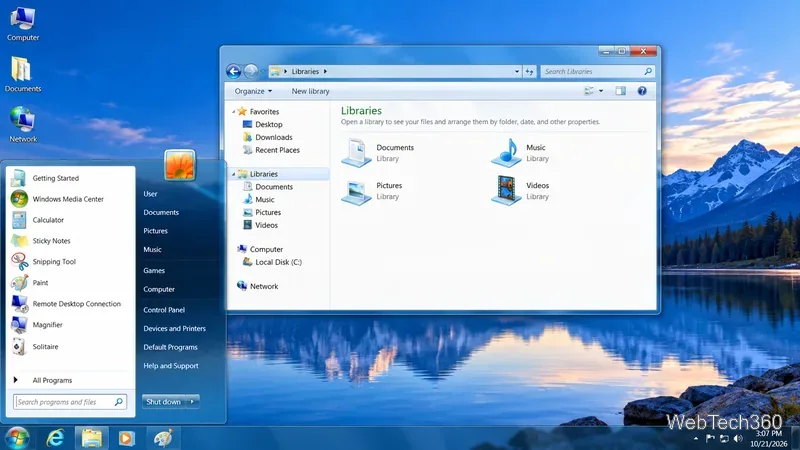 26 temas increíbles para Windows 7: estilos Aero clásico, oscuro y retro.