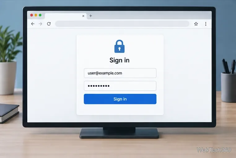 Formulaire de connexion générique pour site web, avec icône de cadenas et bouton de connexion.