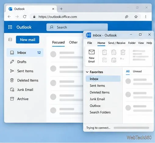 5 лучших способов исправить проблему с зависанием Outlook на этапе «Попытка подключения»