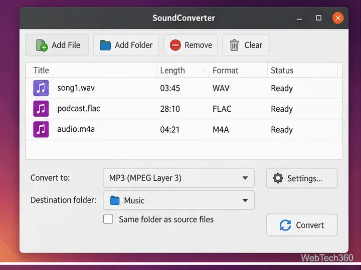 Linuxで音声ファイルを変換する5つの方法