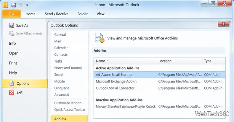 Outlook 2010da Ad-Aware Free ile E-posta Virüsünü Tarayın