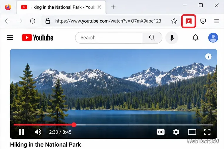 Videoclipul YouTube a fost întrerupt la 2 minute și 30 de secunde, cu o pictogramă de extensie Firefox vizibilă în bara de instrumente.