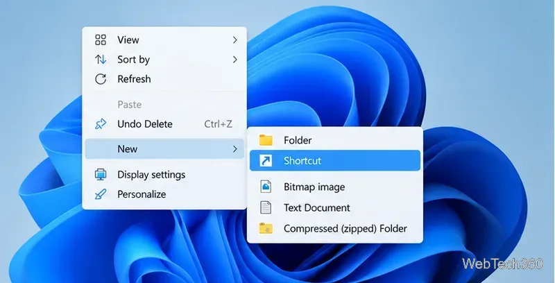 Erstellen einer Website- oder E-Mail-Desktopverknüpfung in Windows