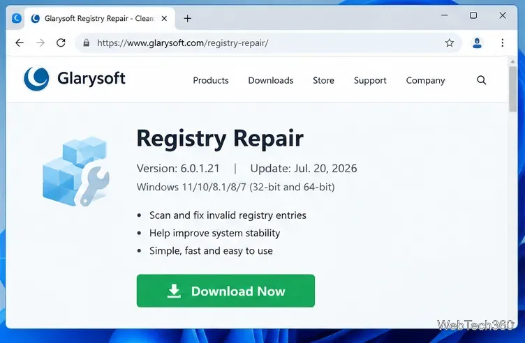 Glarysoft Registry Repairのレビュー：使い方と安全性は？