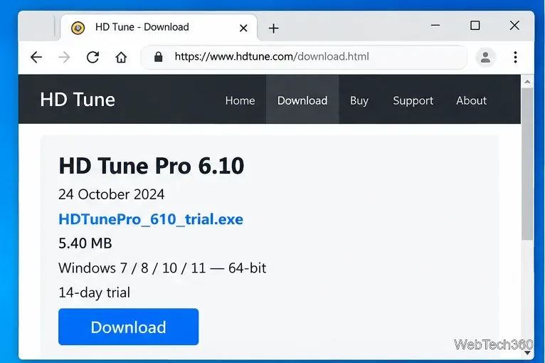 Windows 10 用 HD Tune のダウンロードとインストール：最新バージョンガイド