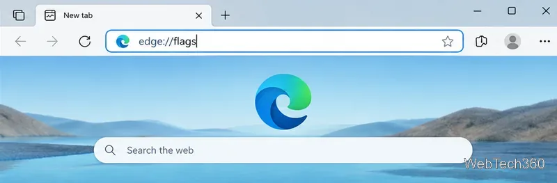 Microsoft Edge の about:flags ページ (edge://flags) にアクセスする方法