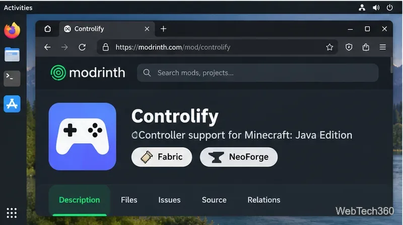 Controlla la pagina del progetto su Modrinth che mostra il supporto per Fabric e NeoForge