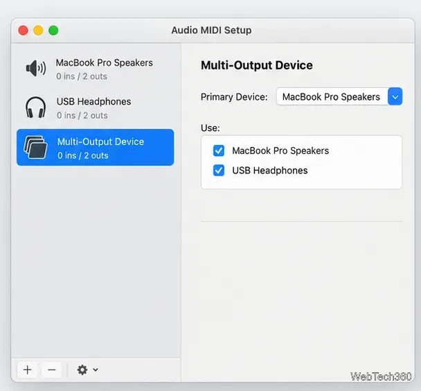 Comment régler le volume d'un périphérique audio à sorties multiples sous macOS