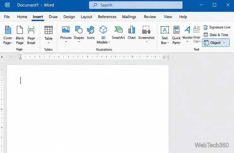 Как прикрепить файл к документу в Word для Microsoft 365